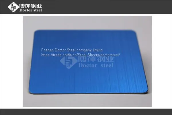 316 HL Sapphire Blue Decorative Stainless Steel Sheet Price photo-4