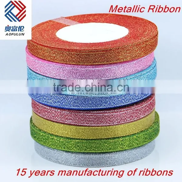 Silver Metallic Ribbon for Gift Package photo-2
