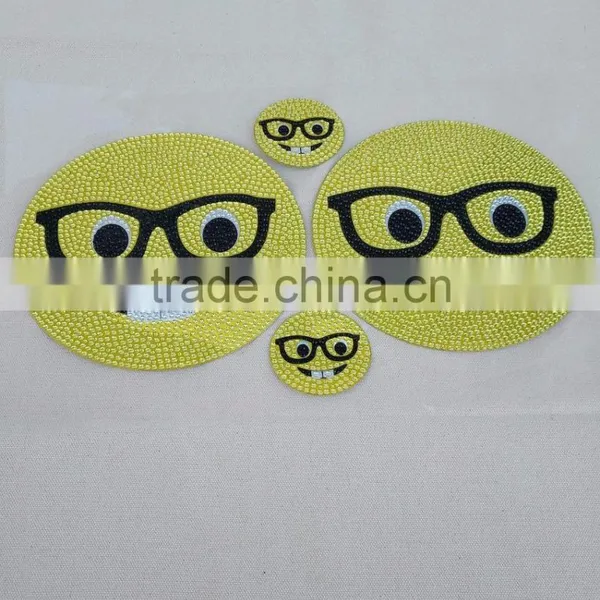 Lovely Cartoon Design Hologram Rhinestone Diamond Gem Crystal Sticker In Foot Grade photo-6
