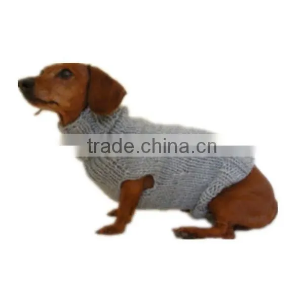 Wholesale Cheap Round Neck Short Sleeve Cable Dog Clothes Sweater photo-3