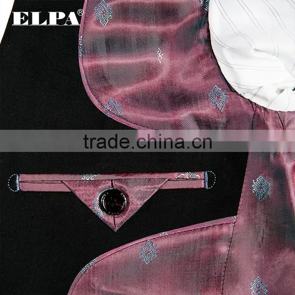 ELPA Fancy Flower Boy Black Designer 3 Piece Formal Suits for Boys photo-2