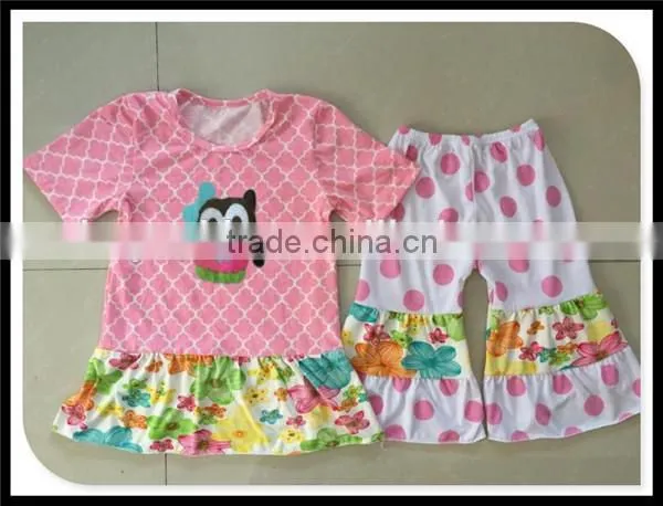 Hot Wholesale Baby Girl Boutique Clothing Girl Easter Spring Bunny Clothes Giggle Moon Remake Girl Kids Spring Clothes photo-2