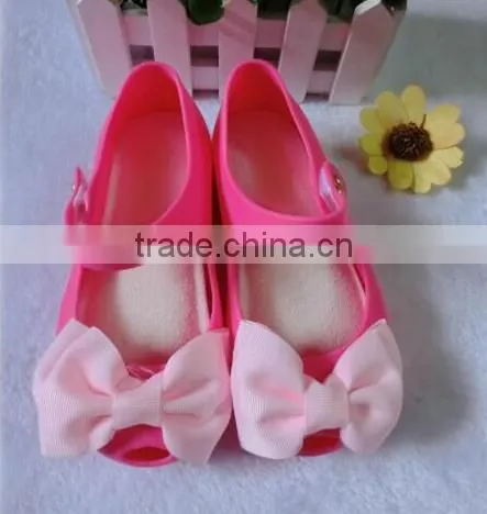 Fabric Bow Melissa Shoes for Kids, Mini Melissa for Girls photo-3