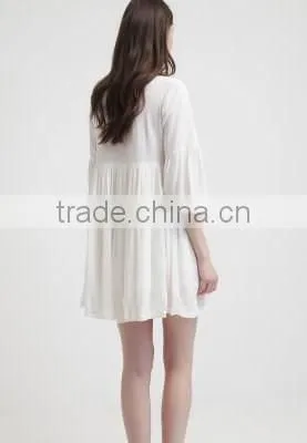 Embroidered Casual Cotton Dress Design for Pregnant Woman photo-5