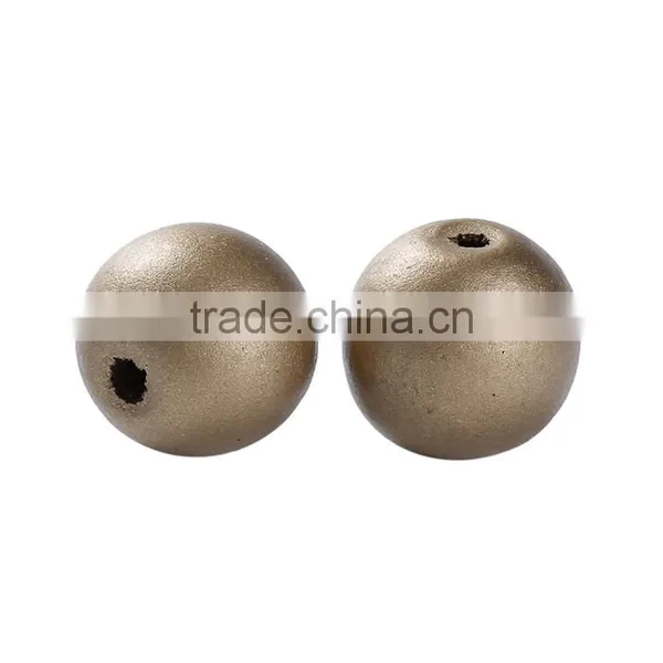 Hot Sales Round Golden Wood Spacer Beads photo-3