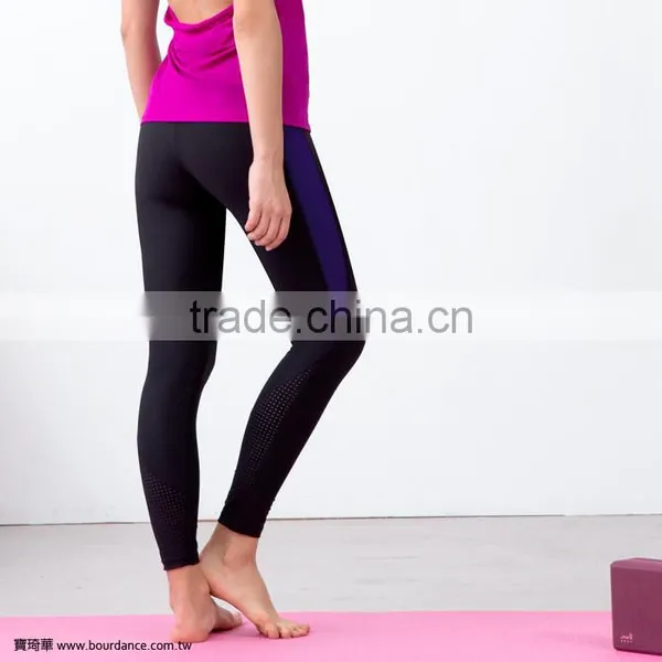 Sportswear Color Insert Mesh Women Yoga Pants photo-2