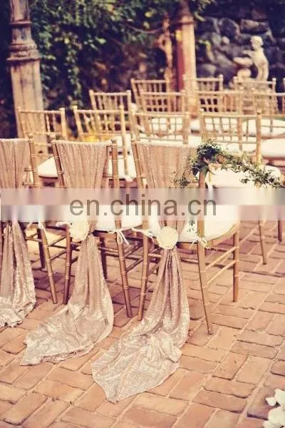 Custom Made Color Or Size Luxury Sequin Chair Cover Chair Sashes photo-2