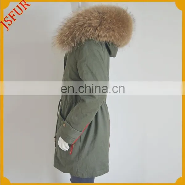 Jsfur Wholesale Genuine Fur Jacket With Real Fur Winter Women Parka photo-2