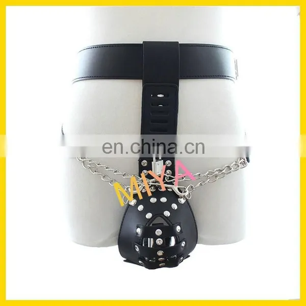 Faux Leather Chastity Belt With Vibrating Dildo & Butt Plug, Vibrating Panties photo-6