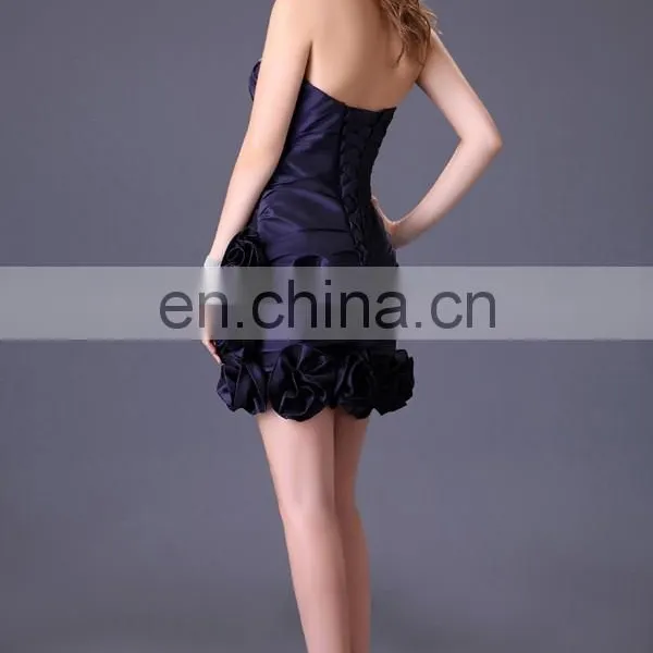 Grace Karin Sexy Ladies Strapless Black And Red Short Mini Cocktail Dresses CL3106-1 photo-4