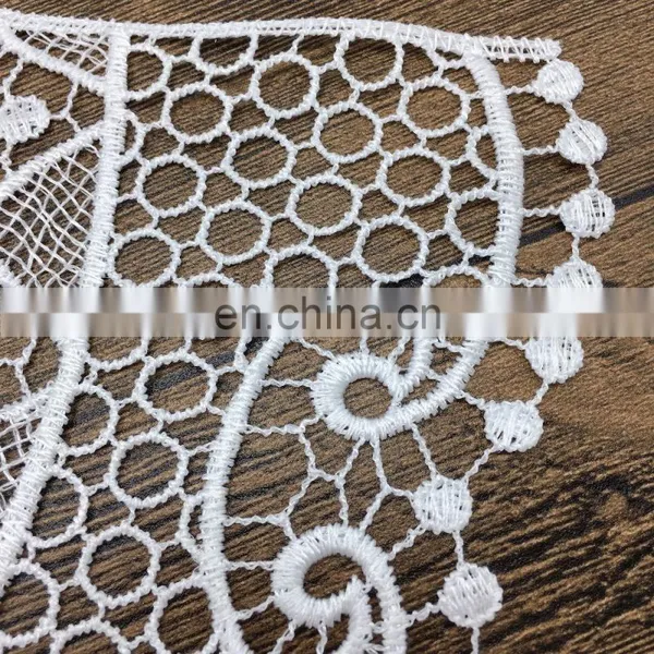White Embroidery Collar Shiny Poly Lace for Wholesale Clothing photo-4