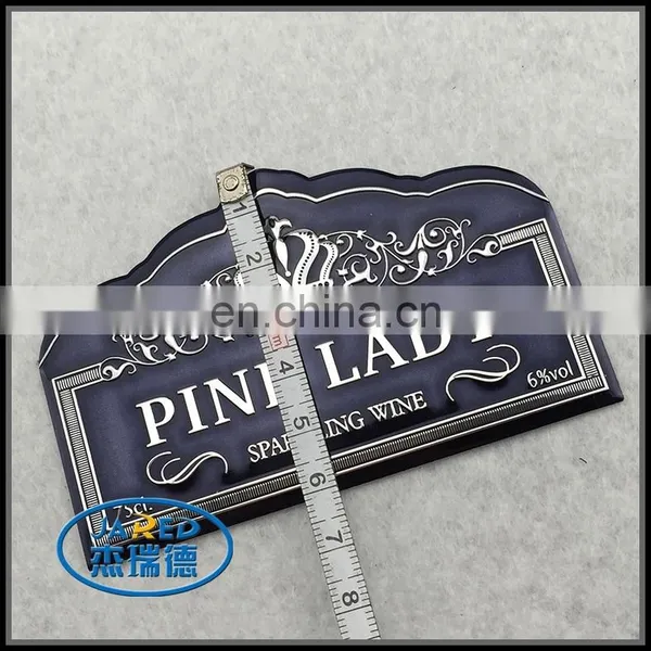 Cheap Customized Metal Crafts Aluminum Wine Label With Protective Film photo-5