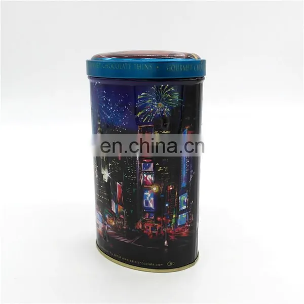Metal Oval Box Shaped Chocolate Tin Jar photo-2