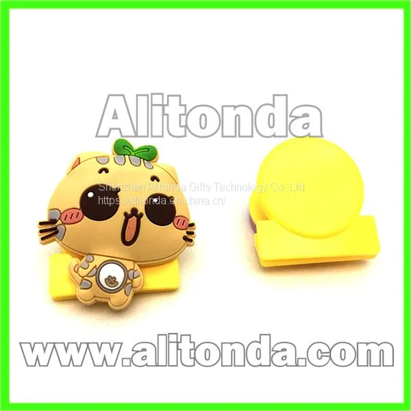 Custom Pvc Cartoon Cute File Clips Paper Clips for Office School Promotional Gifts photo-2