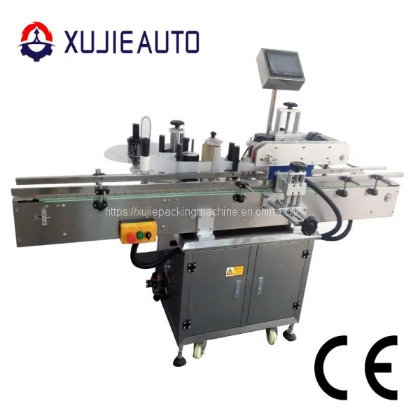 High Speed Automatic Square Plastic Container Sticker Side Labeling Machine