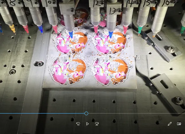6/8/12 color soft pvc rubber patch making machine, pvc micro injection machine