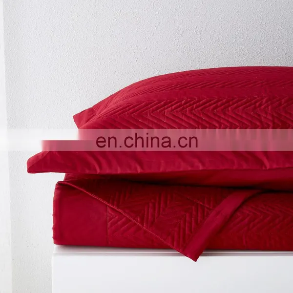 RAWHOUSE Wedding Red 3pcs Bedspreads Cotton