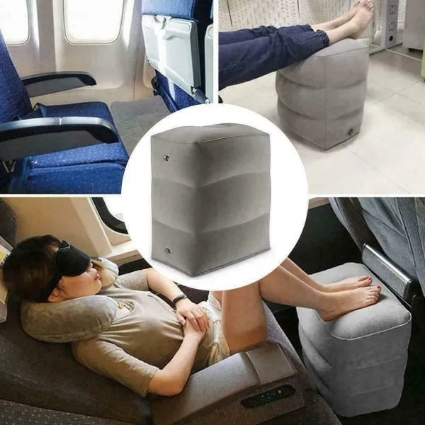 Professional supply of square flocking inflatable rest footstool