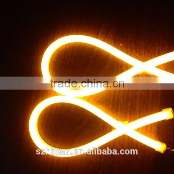 Fleixble 45cm/60cm/90cm White Yellow COB LED DRL Lights for Auto Headlights photo-6