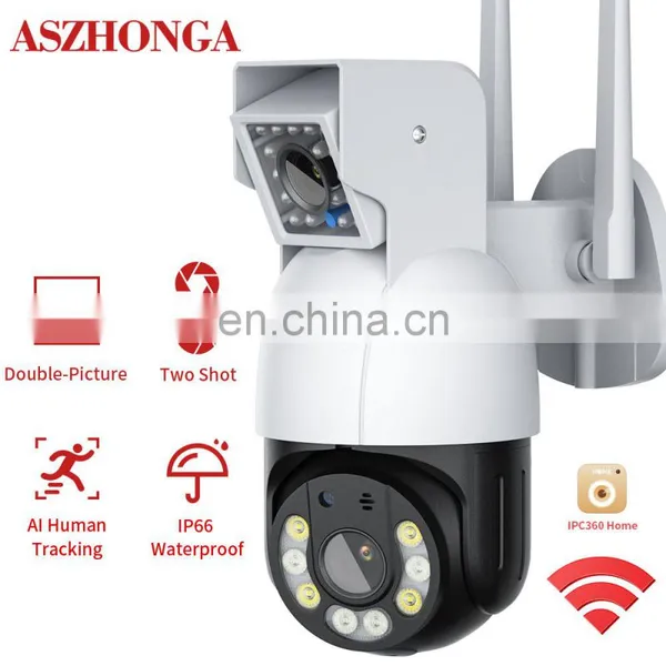 Dual-lens Camera Bullet and PTZ 2-in-1 Home Security IP Network CCTV 1080P Wireless WiFi Camera Outdoor Waterproof 2-way Audio photo-2