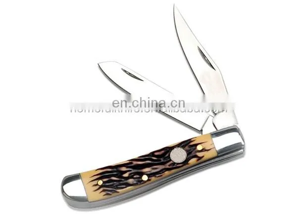 3.75'' Inch Trapper Knife Stainless Steel Blade