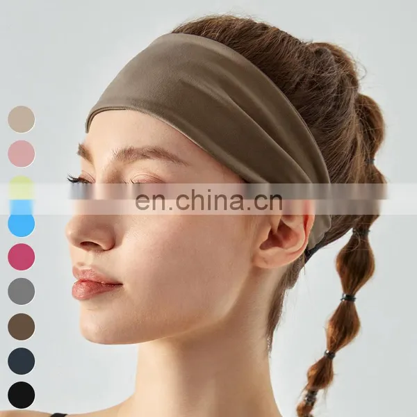 Sweat-absorbing Breathable Running Fitness Hairbands Custom Logo Sweatband High Elastic Yoga Hair Band Sports Headband photo-3