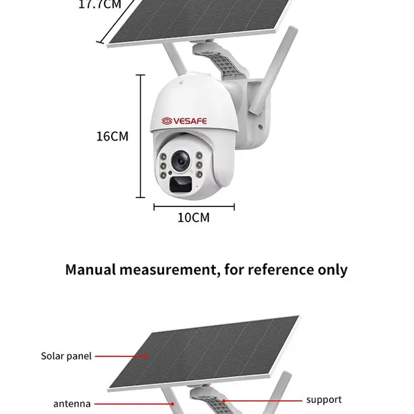 Solar PTZ HD Camera WIFI 4G Remote Monitor Outdoor Security CCTV Camera Surveillance photo-5