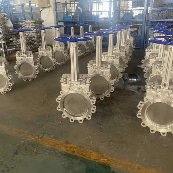 API 150LB Flange/Wafer Knife Gate Valve WCB Cast Steel Stainless Steel Pneumatic Actuator Knife Gate Valve photo-3