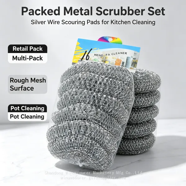Commercial Grade Galvanized Wire Mesh Scrubber Ball Multi‑Purpose Metal Cleaning Balls for Restaurant Kitchen photo-2