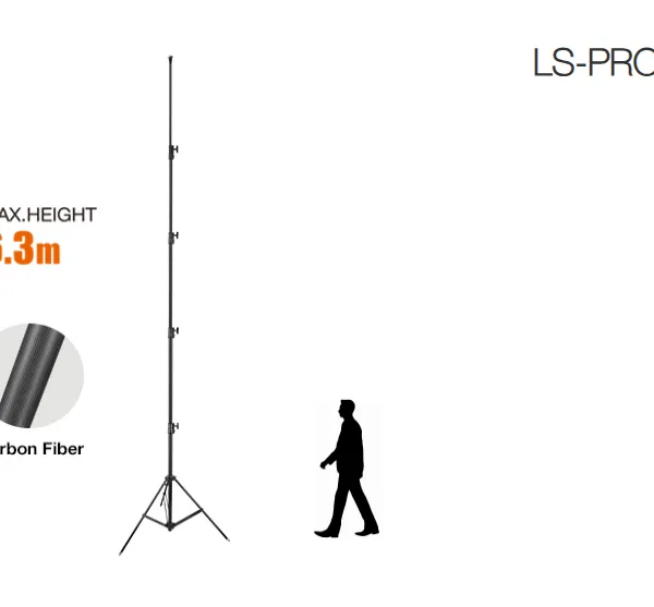6.3Meter High Carbon Fiber Stand Support Tripod Light Stand Multifunction Stand