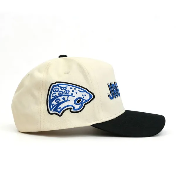 Chapéu de beisebol marrom de lona com logotipo bordado em 3D de Low Minimum Originals para esportes masculinos, chapéu de beisebol personalizado com 5 painéis e visor curvo
