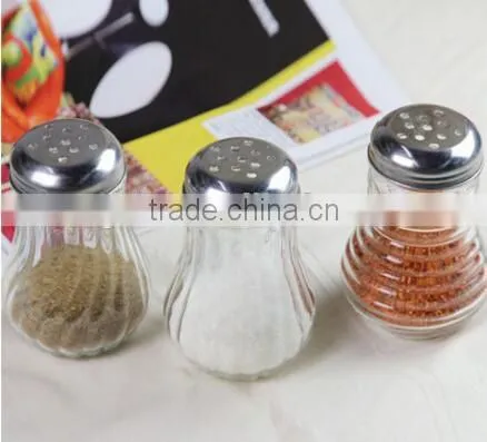 Glass Kitchen Spice Jar Twill Barbecue Sauce Jar Restaurant Shaker Salt and Pepper Shaker photo-5