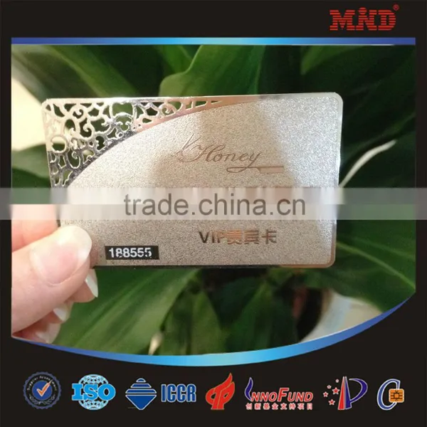 MDC1345 Promotion Metal Business Card Hollowed-out Metal Card Cheap photo-2