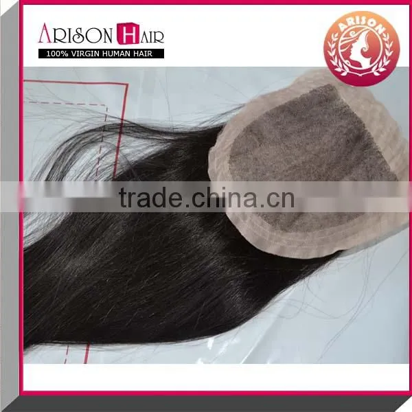 High Quality Natural Color Three Part Hair Closure Silk Base Closure Looks Natural photo-3