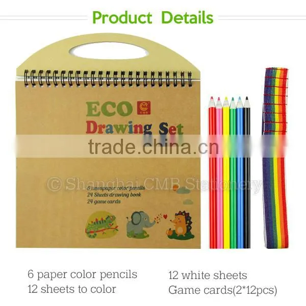 Eco Friendly Kids Travel Rainbow Art Color Pencil Set photo-5