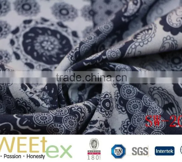 THE BEAUTIFUL BLOUSE CLOTHES 100% 45S RAYON 40S PRINTING FABRIC RAYON CHALLIS FABRIC photo-3
