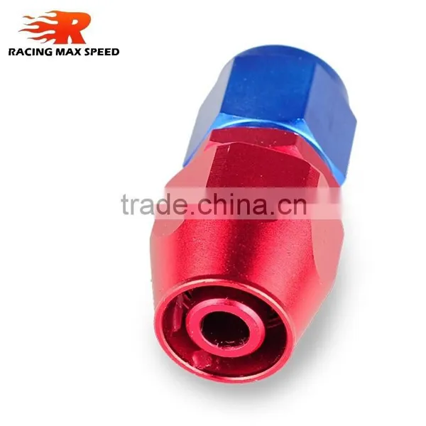 Aluminum Oil Cooler Fitting Straight Swivel Hose Ends Adapter Blue and Red 40-001-08 photo-6