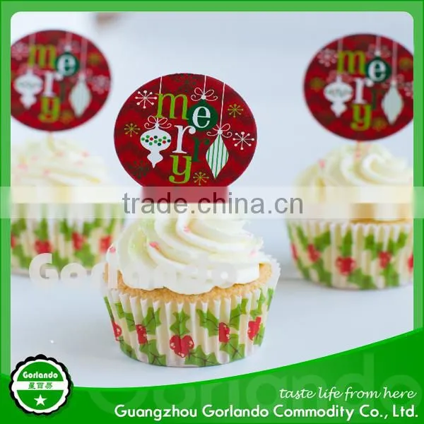 Flag Cupcake Wood Decoration Cake Picks photo-5