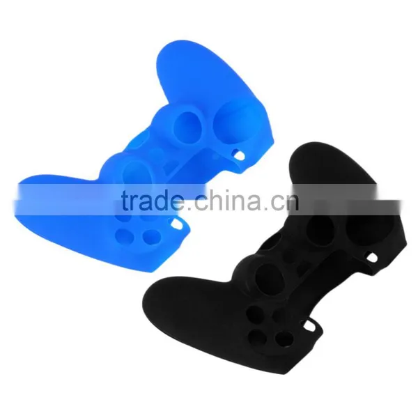 Black Blue Red Soft Silicone Rubber Gel Skin Non-slip Case Cover for PS4 Controller photo-3
