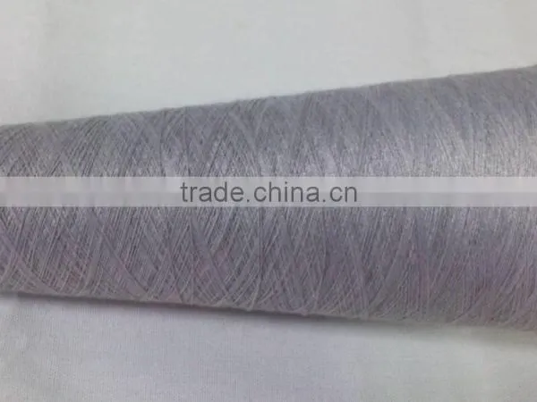 1/10 NE TETORON 92.5% STAINLESS STEEL 7.5% BLACK CONDUCTIVE YARN BLENED YARN photo-6