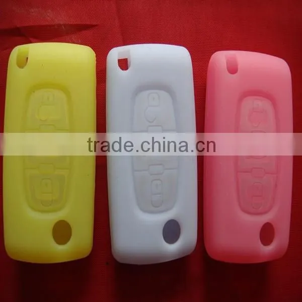 Tongda remote control key sets of silicone key case for Peugeot
