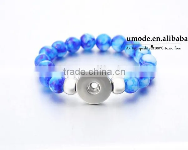 2015 Interchangeable Beads Snap Jewelry Button Bracelets 18mm Ginger Snap Button Bracelet Pulseras Bead Snap Bracelets photo-4