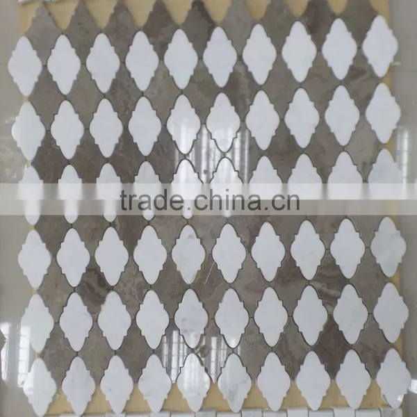 Lantern Marble Mosaic Tiles ( Athen White+Oak White+Pure White Marble) photo-3