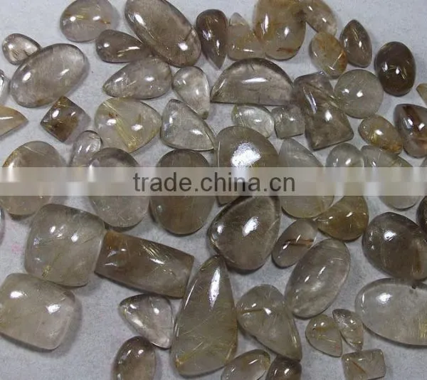 Natural Rutilated Quartz Stone Natural Semi Precious Stones Wholesale Loose Cabochon Gemstones Authentic Gemstones