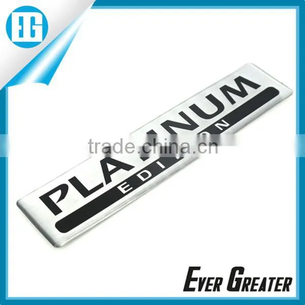 Custom Top Value Aluminum Sticker Emblems 3M Tape Metal Sticker Custom Metal Logo Stickers photo-2
