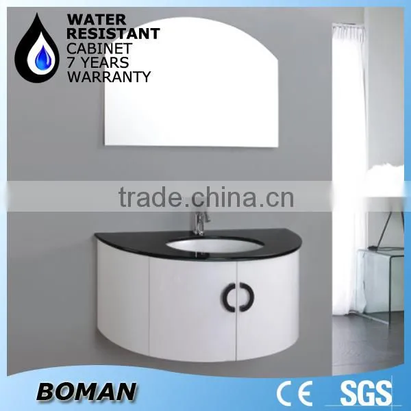 floor mounted modern round bathroom vanity furniture