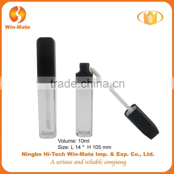Factory Saled Clear & Black ABS 10.5*1.4cm Classical Lip Gloss Case photo-2