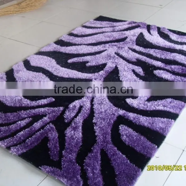 South Korea Silk Pure Color Rugs,hand Tufted Semi Circle Rug photo-6