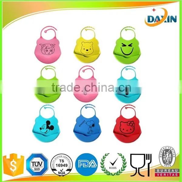 Fashion Custom Waterproof Cartoon Silicone Baby Bibs photo-6