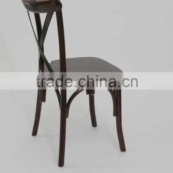 Franch Wood Cross Back Chair Dining Chair photo-4